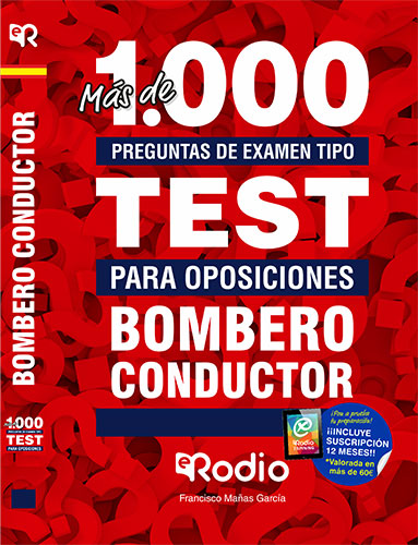 BOMBERO CONDUCTOR 1000 PREGUNTAS DE EXAMEN TIPO TEST PARA OPOSICIONES