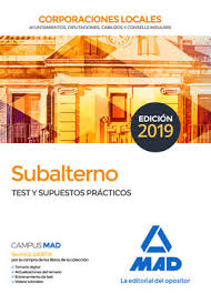 CORPORACIONES LOCALES SUBALTERNOS TEST COMENTADOS 2022