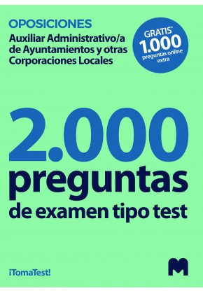 CORPORACIONES LOCALES 2024 AUXILIAR 2000 PREGUNTAS TEST