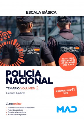 POLICIA NACIONAL 2024 TEMARIO 2 CIENCIAS JURIDICAS