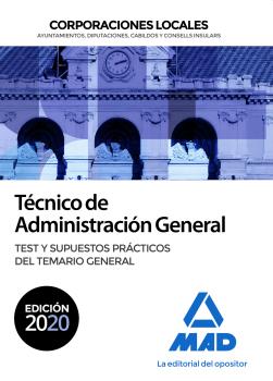 CORPORACIONES LOCALES TECNICOS DE LA ADMINISTRACION GENERAL TEST Y SUPUESTOS 2022