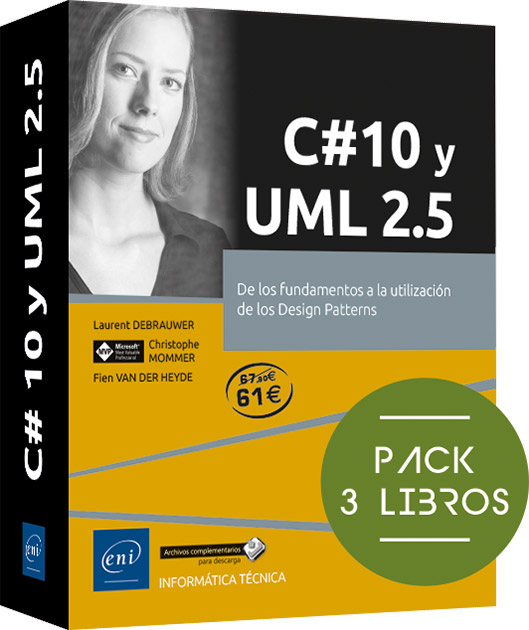 C# 10 Y UML 2.5 DE LOS FUNDAMENTOS A LA UTILIZACION DE LOS DESINGS PACK 3 LIBROS
