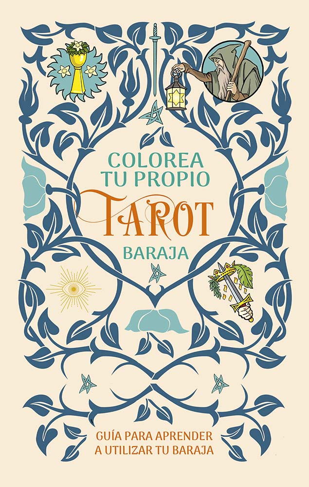 COLOREA TU PROPIO TAROT  INCLUYE BARAJA PARA COLOREAR Y LIBROILUSTRADO