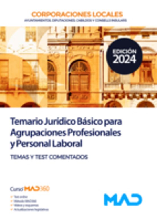 CORPORACIONES LOCALES 2024 TEMARIO JURIDICO PARA AGRUPACIONES Y PERSONAL LABORAL