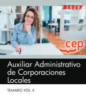 CORPORACIONES LOCALES AUXILIAR ADMINISTRATIVO TEMARIO 2 2020